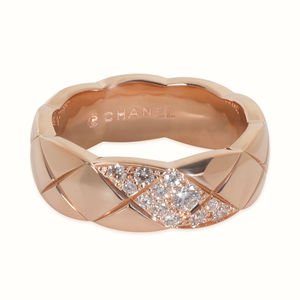 Chanel Rose Gold Diamond Small Model Coco Crush Ring